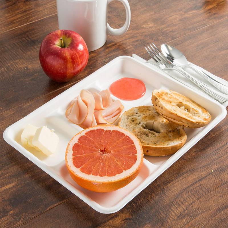  Wholesale Sugarcane Bagasse Tray Sugarcane Food Tray Bagasse Compartment Tray