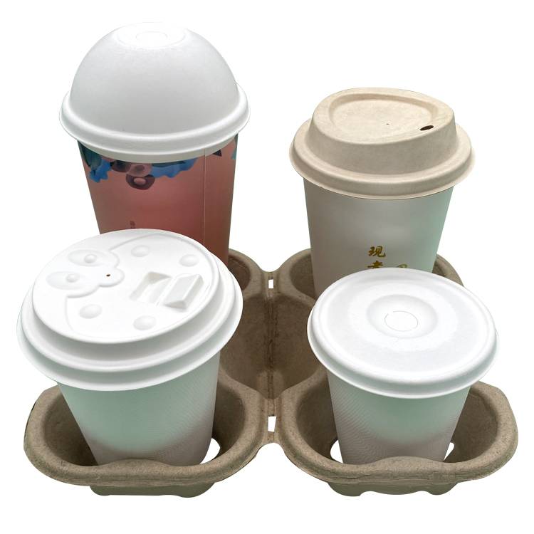 Paper Cup Tray, 4 Cup Carrier Tray, Biodegradable Cup Holders Manufacturers