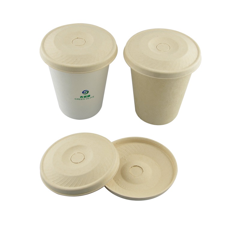 88mm Plastic Lids Coffee Stopper Bagasse Disposable Dome Lid For Cup