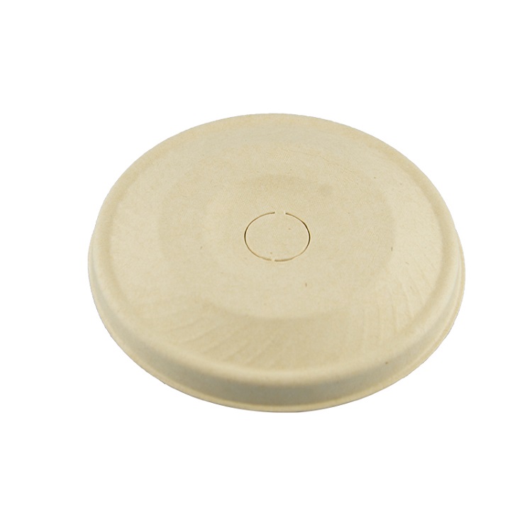 Flat Lid For Cups Bagasse Pulp Paper Coffee Cup Lids Manufacturer