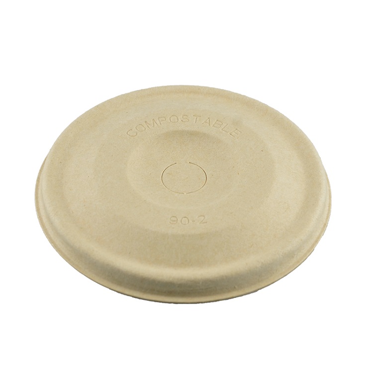 Flat Lid For Cups, Bagasse Coffee Cup Lids 