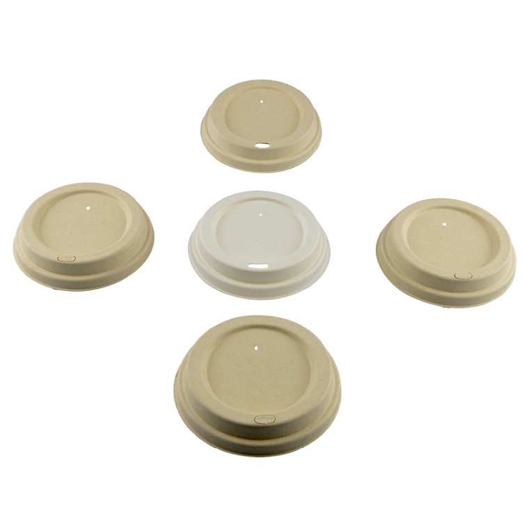 Environmentally friendly bagasse coffee lids recyclable customization