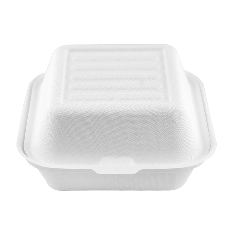 China Factory Supplier Sugarcane Biodegradable Disposable Paper Bento Lunch Box 