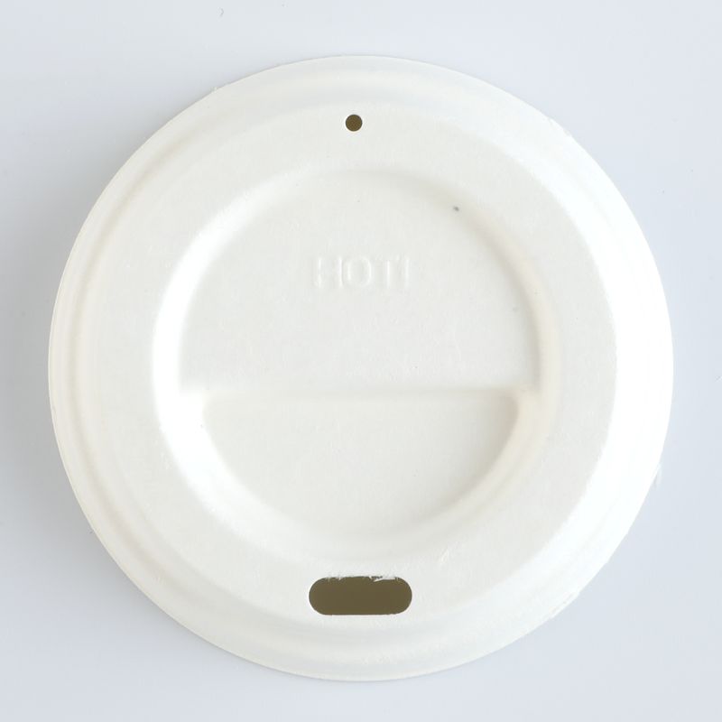 62mm Cup Lids For Hot Coffee Cup, Bagasse Biodegradable Disposable Lids