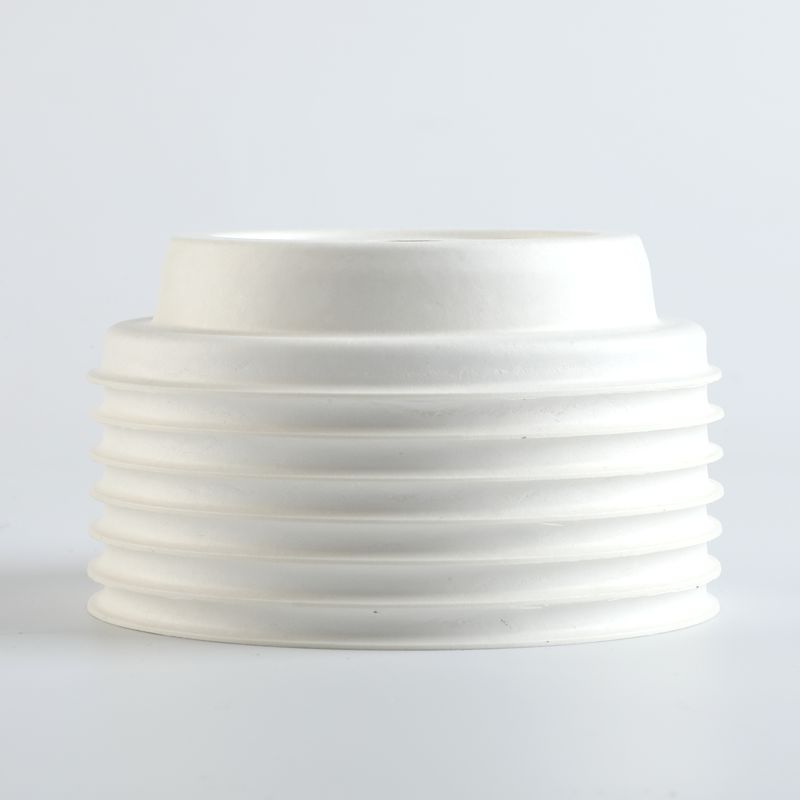 90mm Cup Lids For Hot Coffee Cup, Bagasse Biodegradable Disposable Lids